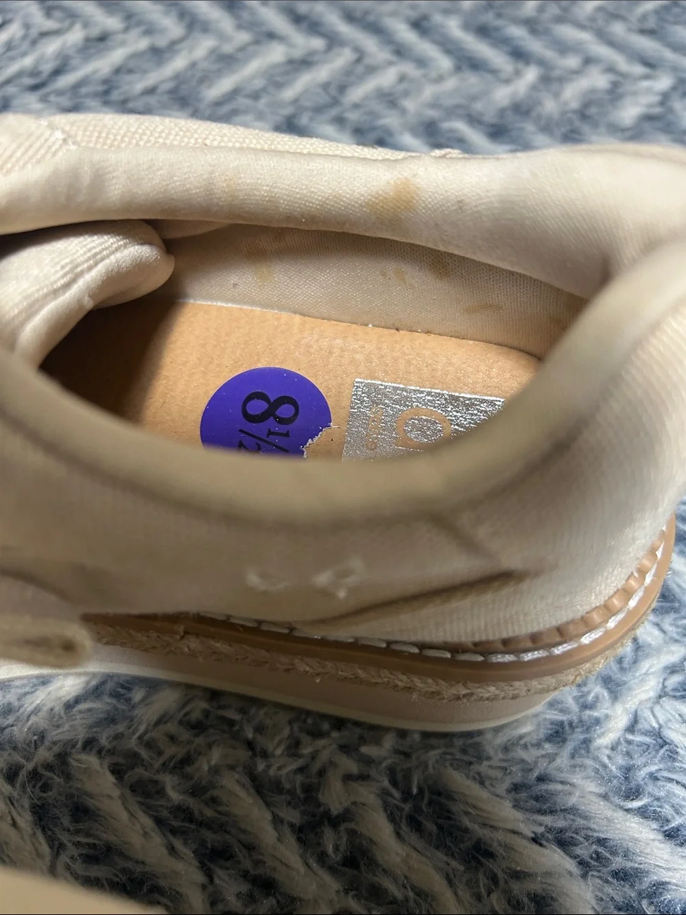 Dolce Vita Bliss Cream Canvas Platform Sneakers with Floral Cutouts